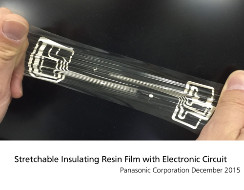 , Panasonic Develops a Stretchable Resin Film and Its Application Materials For Stretchable Electronics