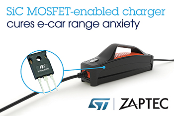 , Advanced Power Technology from STMicroelectronics Enables Unique Portable e-Car Charger from Zaptec