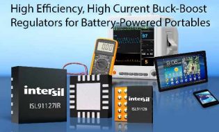 Intersil Introduces High Efficiency, High Current Buck-Boost Regulators for Battery-Powered Portables