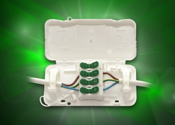 , New easy-actuation terminal blocks added to Hylec’s Debox SL® in-line junction box make wiring interior projects even faster