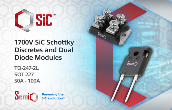 , PCIM 2024: SemiQ Introduces 1700V SiC Schottky Discretes and Dual Diode Modules