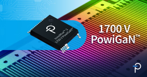 , Power Integrations Launches 1700 V GaN Switcher IC,  Setting New Benchmark for Gallium Nitride Technology