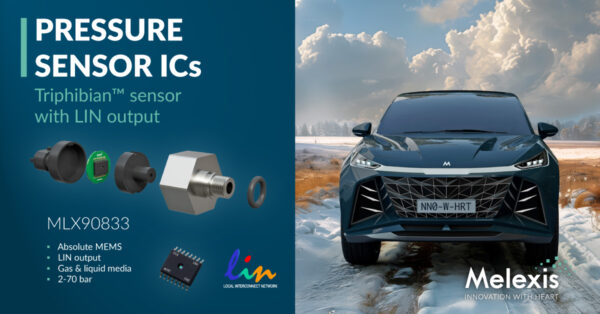 , Melexis Makes a Splash with New Triphibian™ Pressure Sensor Featuring LIN Interface